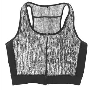 BuffBunny Jacquard Zip-up Cropped Sports Bra